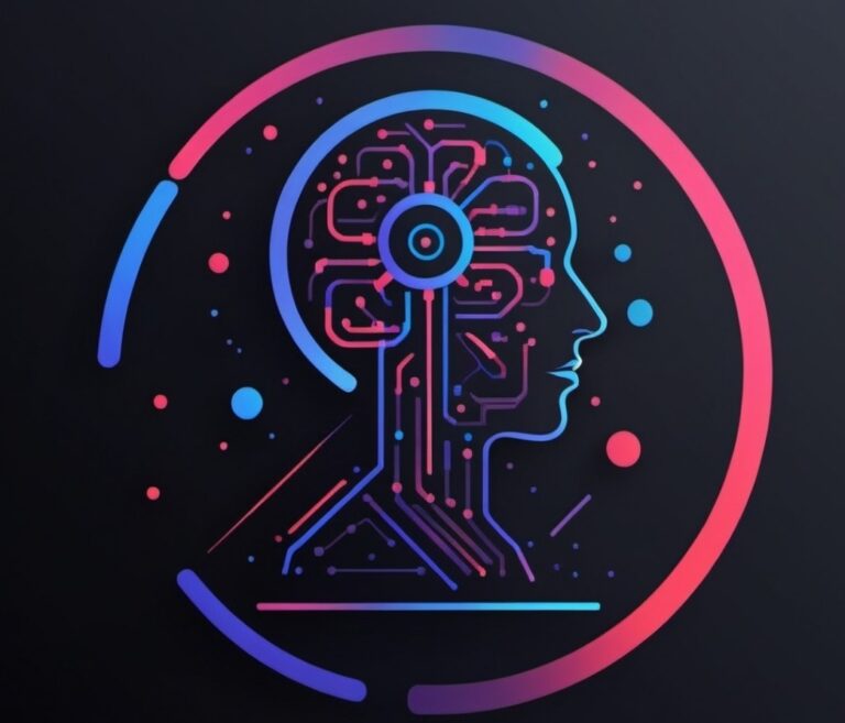 Logo opisujące głowe z trybkami jak mechanizm perfekcyjnie działający